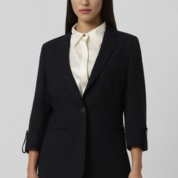 van heusen Women Solid Single Breasted Formal Blazer-picture-45