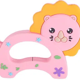 Teethers for Babies BPA Free Silicone Soft Baby Toys Lion Shaped Baby Gum Molar Chew Toy Releive Long Tooth Pain Toodle Teething Pacifier BT2042C (6 - 12 Months, Pink) Teether-24