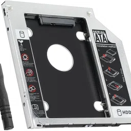The Black Store SATA 2nd Bay 9.5mm Universal Hard Drive Caddy 2.5 inch 2.5" SATA HDD/SSD-7