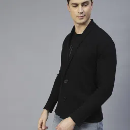Men Longline Full Sleeve Black Shrug-image-77