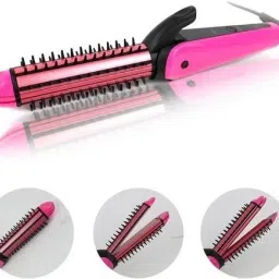 VR Bright Lite NHC8890 3 IN 1 Hair Straightener Crimper Roller Styler For Women Hair Styler-0