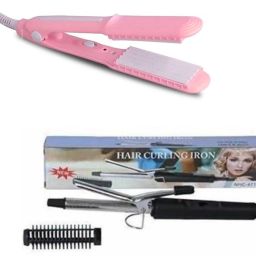 MARSELITE Hair Curler & Hair Crimper Machine Combo for Girls (Crimper+Curler) Electric Hair Styler-image-60