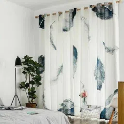 152 cm (5 ft) Polyester Semi Transparent Window Curtain (Pack Of 2)-6