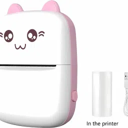 MANSAA Pocket Printer for Kids – Portable Bluetooth Instant Printer No Ink Required | Print Notes, Photos, Doodles (Cute Pink Design)-image-15