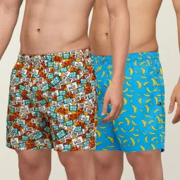 Pack of 2 Remix IntelliEaze Super Combed Cotton Printed Printed Men Boxer-image-56