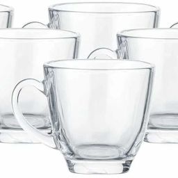 Pack of 6 Glass Crystal Clear Glass Tea Cup set/ Cups set for Green Tea-image-73