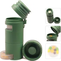 Tablet Cutter 9 in 1|Cutter |Crusher |7 days Tablet Storage | (Green ) Easy to Carry Manual Pill cutter/Crusher/Storage-17