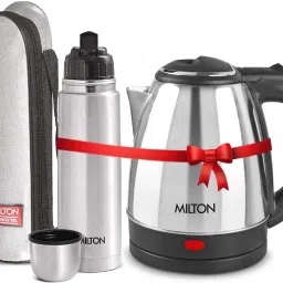 Combo Set Insta Electric Stainless Steel Kettle, 1.5 Litres, Silver and Flip Lid Thermosteel Hot or Cold Stainless Steel Water Bottle with Jacket, 1 Litre, Silver Electric Kettle-picture-11