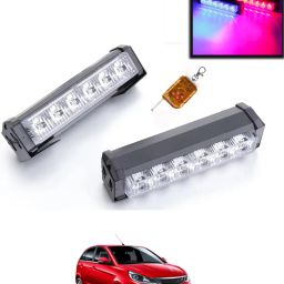 12V/6LEDPolice Light With Remote Red/Blue Colour For Car-38 Fog Lamp Car LED for Tata (12 V, 55 W)-image-90