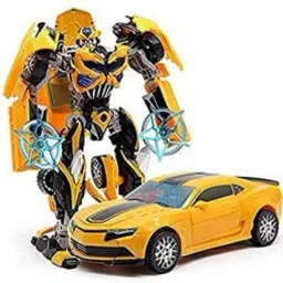 Robot to Car Converting Transformer Toy For Kids (Yellow)-20