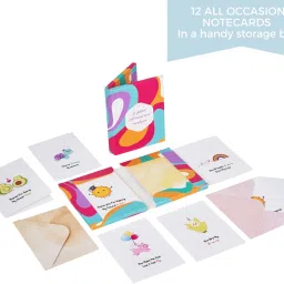 doodle Set of 12 Notecard contains 6 unique cards with two copies of each Greeting Card image 4