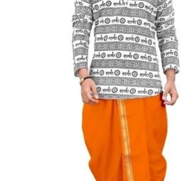 Men Cotton Silk Kurta Dhoti Set-image-29
