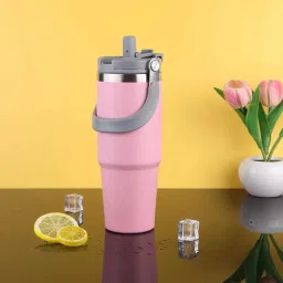 Tumbler Handle Straw Stainless Steel Insulated Water Bottle Leak Proof Coffee 900 ml Bottle-13