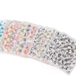 10 Sheets Nail Art Transfer Stickers 3D Design Manicure Tips Decal Decorations High Quality Hot Selling Nail Sticker Multicolor-40