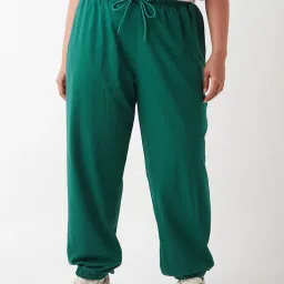 Women Solid Green Track Pants-image-83