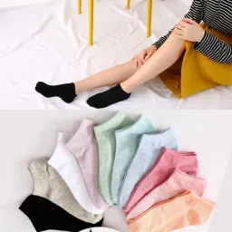 Women Solid Low Cut, Ankle Length, Mid-Calf/Crew-image-8