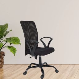Cotton Blend Office Arm Chair-image-37