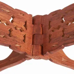 Divine Edge Wooden Rehal – Handcrafted Elegance for Your Sacred Moments Decorative Showpiece - 12 cm-image-85