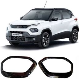 Head Light Cover for Punch Garnish and Premium Look (Glossy Black) (2PCS) Car Grill Cover-image-0