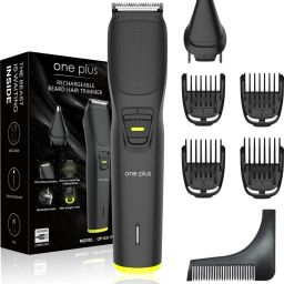 One Plus OP 531 Pro 5 in 1 Face, Body & Private Parts,DualCut Tehnology Grooming Kit Trimmer 120 min Runtime 4 Length Settings-image-73