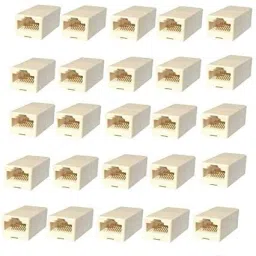 RAREGEAR rj45 Connector Cover Female to Female ethernet Coupler LAN Adapter (Pack of 15) Lan Adapter-3