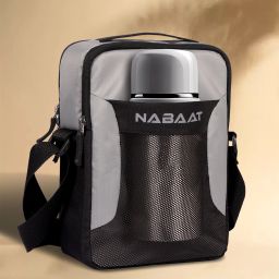 Grey Men Sling Bag QuickQuench Sling Bag for Men & Women, Side Travel Bag with Water Bottle Pocket-image-63