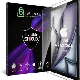 iWishKart Edge To Edge Tempered Glass for Apple iPad Air M2 2024 6th Gen Generation 11 Inch, Military grade Edge to Edge Premium gorilla temper / tg black glass screenguard with Self Installation Guide - Wet & Dry wipes, Dust Absorber [With Warranty] tab / tablet ka gilas cover, HiS_Pk1-image-74