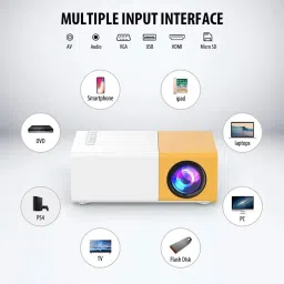 Butee YG-300 Mini Projector Compact 1080p Projector, Ideal for Kids, PS4 & Firestick (200 lm / Remote Controller) Portable Projector image 3