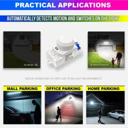 amiciSense 360° Microwave Motion Cum Light Sensor, Automatic On/Off Switch12-24 VDC image 2