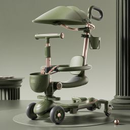 6-in-1 Ultimate Kids Scooter with Detachable Seat, Canopy , LED Wheels & Music-image-107