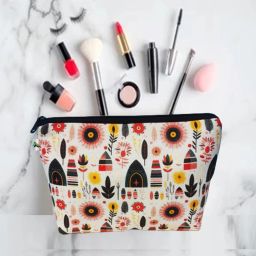 Women Beige Cosmetic Bag-image-16
