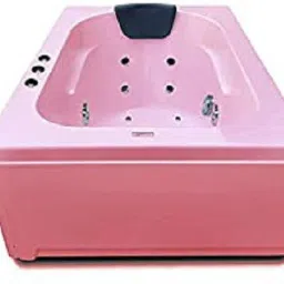 Prestige 4 Ft Jacuzzi with Bubble Bath, Back Massage & Side Panel - Pink Free-standing Bathtub-image-69