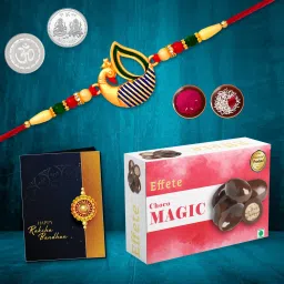 Designer Rakhi Combo for Men Festival of Raksabandhan | K1_541_CM32_22 Mauli Thread Rakhi, Chawal Roli Pack Set-image-60