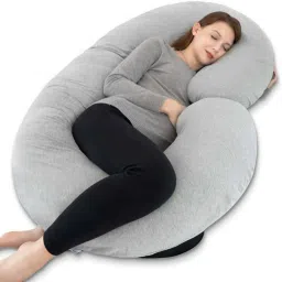 PREGNANCY PILLOW Polyester Fibre Solid Pregnancy Pillow Pack of 1-image-6