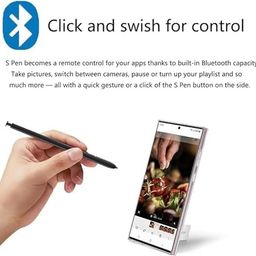 qenw S Pen S24 Ultra (with-Bluetooth) Replacement Compatible Samsung Galaxy S24 Ultra 5G, Touch Stylus Pen + Replacement Tips/Nibs (Light Gray) image 2