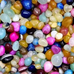 Decorative Glossy Shiny Polished Onyx Stone Pebbles For Vase Filler Aquarium Fish Tanks Plant Pots Table Home Outdoor & Garden Decoration (Multi Colour, 500gm) Polished, Regular Angular, Asymmetrical, Round Onyx Pebbles-image-11