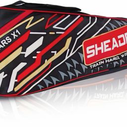 MARS X 1 Badminton bag red full padded with shoe cave-image-6