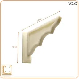 volo PVC L-Shaped Shelf Bracket for Floating Shelves –Corner Brace Joint,(Pack of 2) 22 cm Shelf Bracket image 3