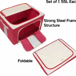 E Solutions WARDROBE ORGANISER/STORAGE BOX-498 (24LITERS) Poly-canvas Laundry Bag-picture-25