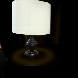 Modern Table Lamp 36 cm, Cotton White Shade & Glossy Black Turned Metal Base Table Lamp-image-38