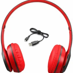 LOW PRICE Wireless Bluetooth Headphone with HD Sound and Bass (RED On the Ear) Bluetooth Headset-14