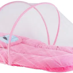Baby Mosquito Net In Pink Velvet Design In Size 50 X 80 Standard Crib-13