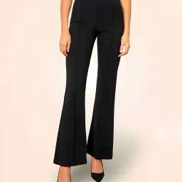 Women Regular Fit Multicolor Lycra Blend Trousers-image-79