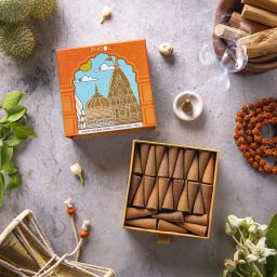 Sandalwood Natural Dhoop Cone for Pooja | Flower offered Kashi Vishwanath Temple Sandal Dhoop-43