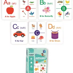 clapjoy Learning Educational Board and Alphabet,Hindi & Number Flash Card Combo for Kids image 3