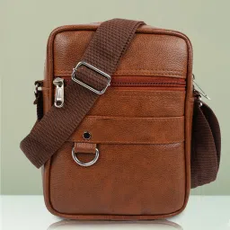 Tan Men Sling Bag Mini 8 inch Chest Sling bag for Men & Women-image-115