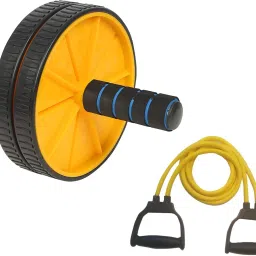 Ab Wheel Roller and Toning Tube (Pack of 2) Fitness Accessory Kit Kit-image-68