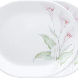Asia Collection Lilyville 31 cm Oval Serving Platter Pack of 2 Tray-image-48