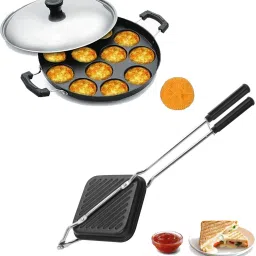 Grill Sandwich Toaster, Gas Compatible | paniyaram pan Non Stick with Lid S0 0 W Pop Up Toaster-35