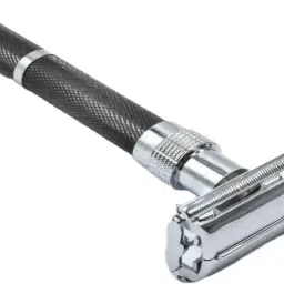 Premium Long Handle Safety Razor with Butterfly Open & Double Edge Blades, Men-1
